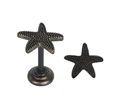 Urbanest Starfish Medallion 3 1/4-inch Wide Burnt Gold Pewter | Ceiling Medallion thumbnail 2