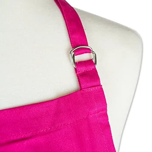 DII Neon Pink Chef Apron | Unisex Cotton Kitchen Essential (28in x 32in) thumbnail 4