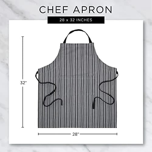 DII Neon Pink Chef Apron | Unisex Cotton Kitchen Essential (28in x 32in) thumbnail 8