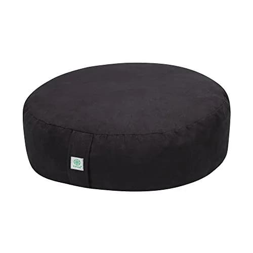 Gaiam Zafu Meditation Cushion Buckwheat Hull 38cm (15") Round | Supports Spine Alignment for Deeper Meditation thumbnail 1