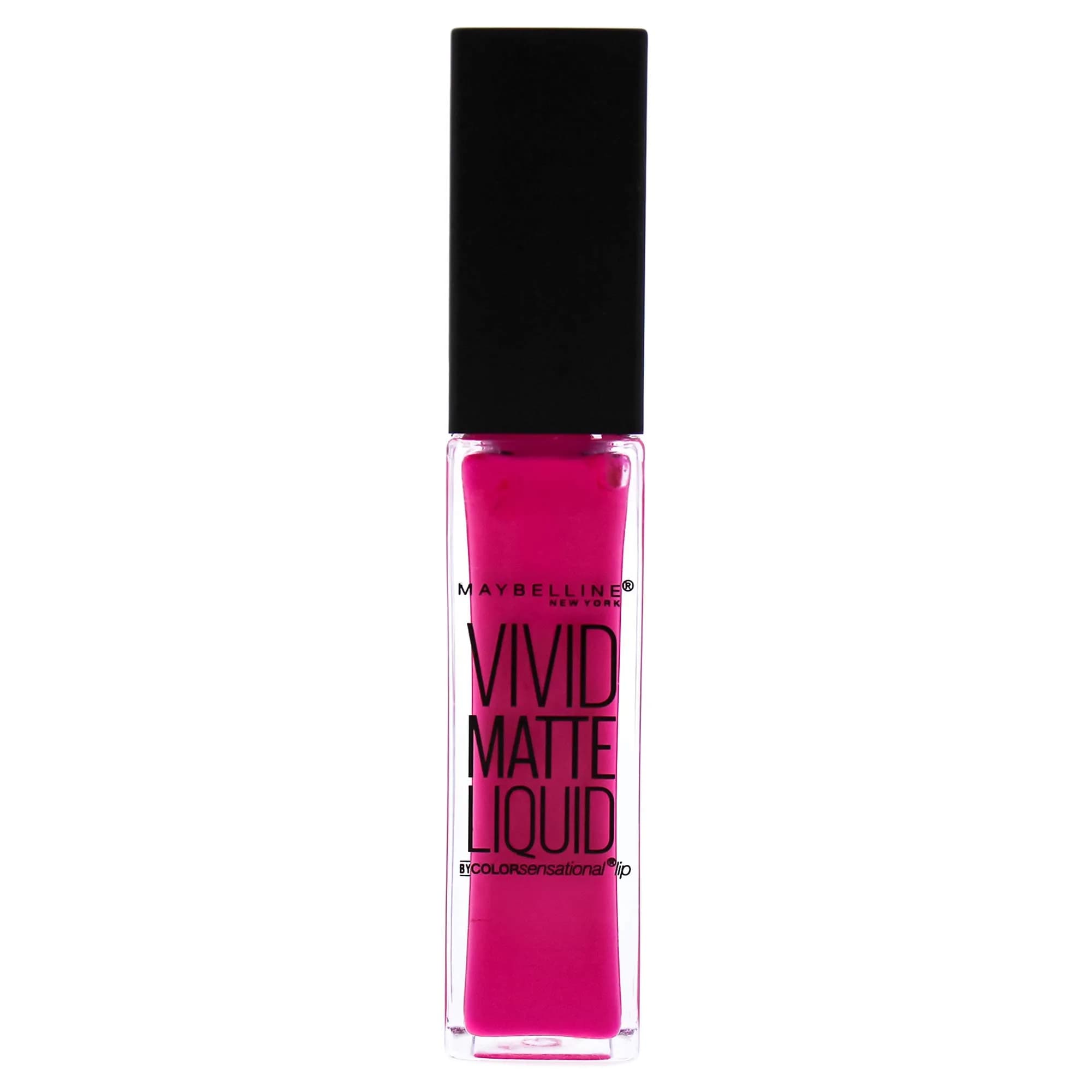 Maybelline New York Color Sensational Vivid Matte Liquid Lipstick Orange Shot 7.7ml (0.26 fl. oz.) | High Pigment Matte Finish — Electric Pink