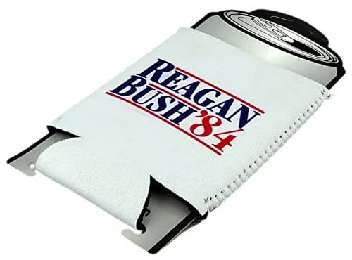 Funny Guy Mugs Reagan Bush '84 Collapsible Neoprene Can Coolie - Drink Cooler (12 oz) thumbnail 4