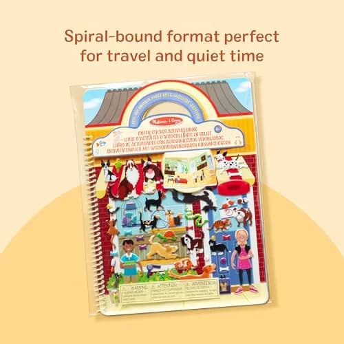 Melissa & Doug Pet Place Puffy Sticker Activity Book | Reusable Stickers & 10 Scenes thumbnail 7