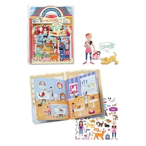 Melissa & Doug Pet Place Puffy Sticker Activity Book | Reusable Stickers & 10 Scenes thumbnail 9