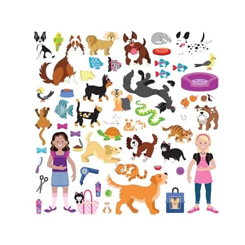 Melissa & Doug Pet Place Puffy Sticker Activity Book | Reusable Stickers & 10 Scenes thumbnail 4