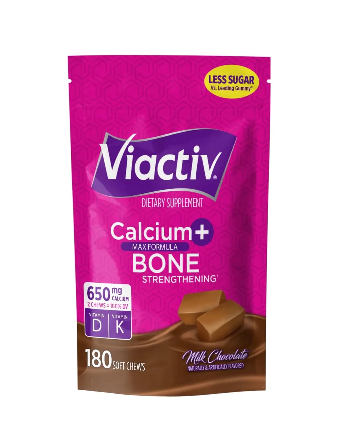 Viactiv Calcium + Vitamin D Soft Chews 180 Count | Milk Chocolate for Bone Support in India