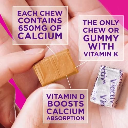 Viactiv Calcium + Vitamin D Soft Chews 180 Count | Milk Chocolate for Bone Support in India thumbnail 2