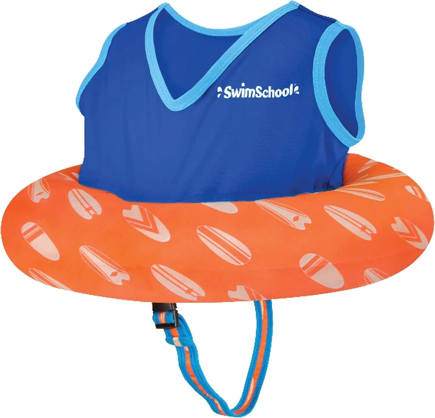 SwimSchool Deluxe Swim Trainer (Berry/Blue) | Heavy Duty Toddler Float Vest with Adjustable Safety Seat - main product image