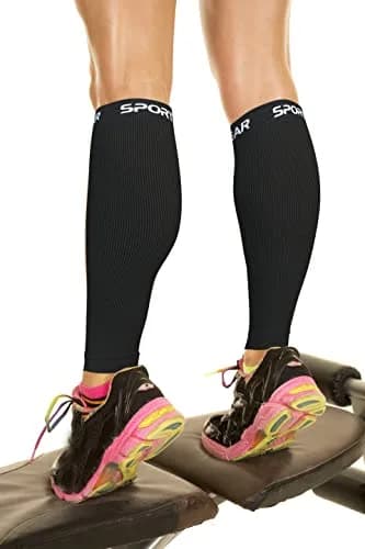Physix Gear Sport Calf Compression Sleeves S/M Black | Graduated Compression thumbnail 1