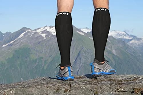 Physix Gear Sport Calf Compression Sleeves S/M Black | Graduated Compression thumbnail 4