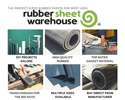 Rubber Sheet Warehouse Neoprene Rubber Sheet 1/16" (.062") Thick 10" x 10' | Strong, Flexible & Durable thumbnail 2