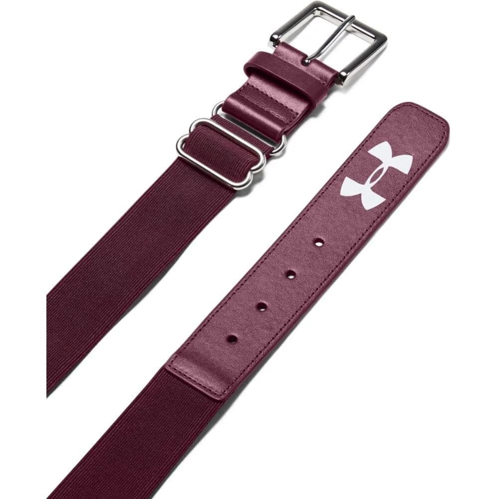 Under Armour Men's UA Baseball Belt Black 2" (5.08 cm) | Elastic Webbing with Polyurethane — Maroon (609)/Maroon / One Size