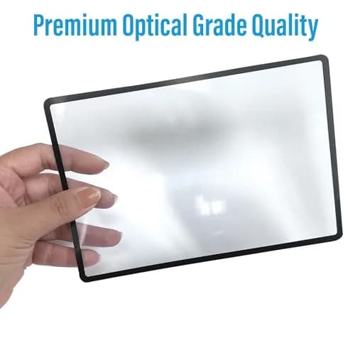 MagniPros Premium 3X (300%) Page Magnifying Fresnel Lens 4.5" x 7" | Ideal for reading small prints & low vision aids thumbnail 6