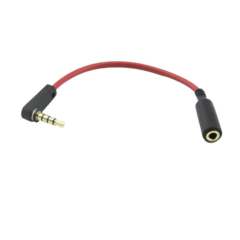 Seadream 6 inch 4-Pole 3.5mm Male Right Angle to Female Stereo Audio Cable for Beats, iPhone, Dr. Dre Studio | Premium Quality, 6-inch