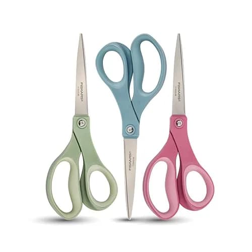 Fiskars 8” SoftGrip Titanium All Purpose Scissors for Office, 3-Pack | Heavy-Duty, Comfortable, Sharp thumbnail 1