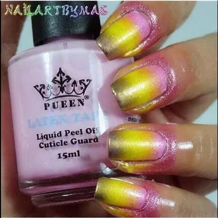 PUEEN Latex Tape Peel Off Cuticle Guard 15ml Pink | Dries Clear Pink for Easy Cleanup thumbnail 8
