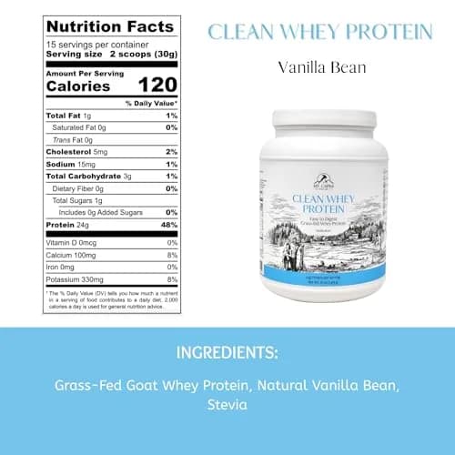 Mt. Capra Clean Whey Protein | 24 g Protein Per Serving | Vanilla Bean thumbnail 2