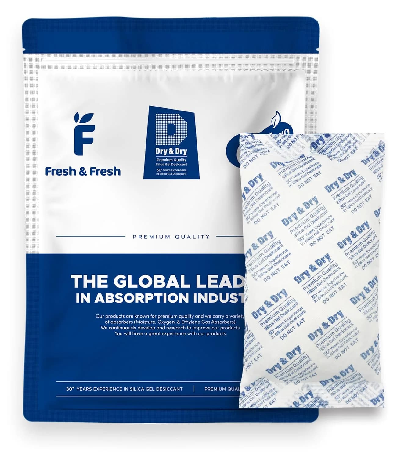 Dry & Dry Silica Gel Packets 300 Gram | Rechargeable Moisture Absorbers for Food & Electronics