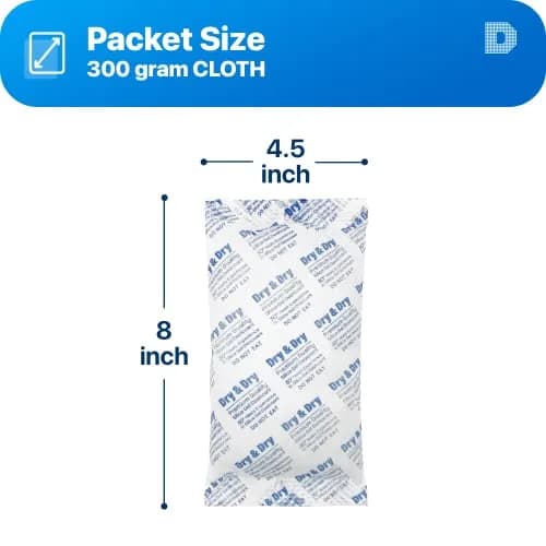 Dry & Dry Silica Gel Packets 300 Gram | Rechargeable Moisture Absorbers for Food & Electronics thumbnail 6