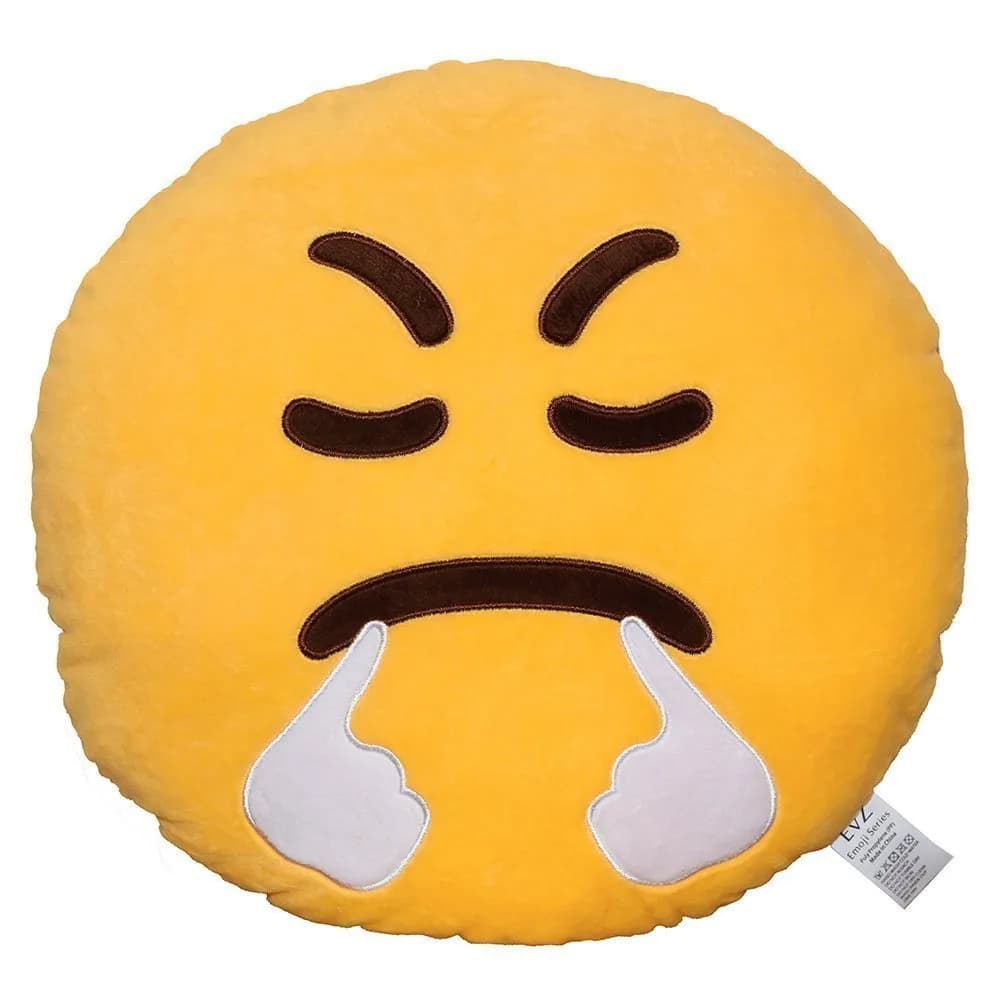 EvZ Triumph Plush Pillow 32cm | Soft, Vibrant Emoji Cushion for Office & Gifts