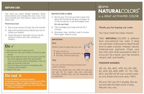 ONC NATURALCOLORS Hazelnut Brown 4 fl. oz. | Heat Activated Organic Hair Dye, 100% Gray Coverage thumbnail 4