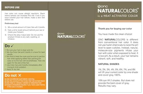 ONC NATURALCOLORS 1N Black Hair Dye 120mL | Organic, Ammonia-Free, Gray Coverage thumbnail 4