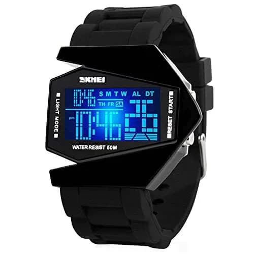 Gosasa Men Sports Military Watch 47mm Digital LED Light Water-Resistant (Black) thumbnail 1