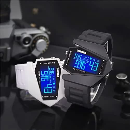 Gosasa Men Sports Military Watch 47mm Digital LED Light Water-Resistant (Black) thumbnail 2