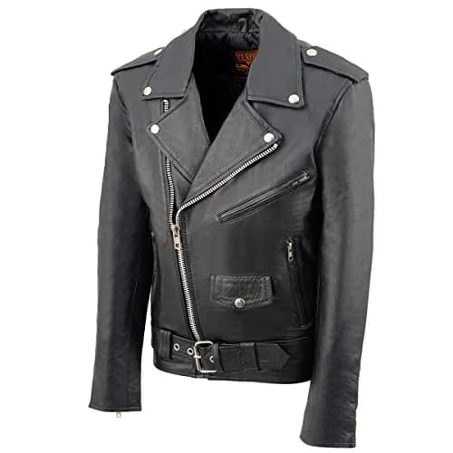 Milwaukee Leather Boys' Motorcycle Jacket Size 34 | Classic Black Leather Youth Riding Gear thumbnail 5