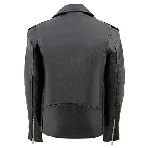 Milwaukee Leather Boys' Motorcycle Jacket Size 34 | Classic Black Leather Youth Riding Gear thumbnail 2