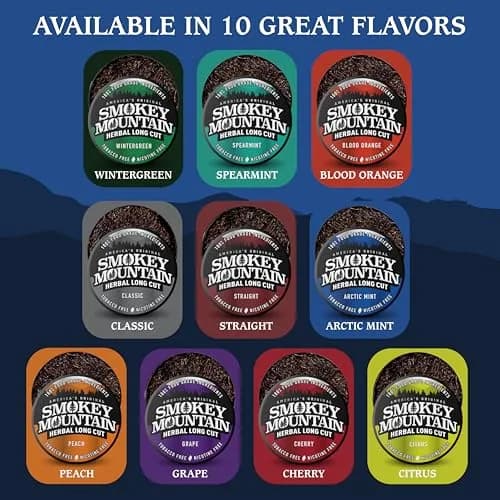 Smokey Mountain Herbal Long Cut Arctic Mint, 5 Can Box | Tobacco-Free, Nicotine-Free Herbal Snuff Alternative thumbnail 8