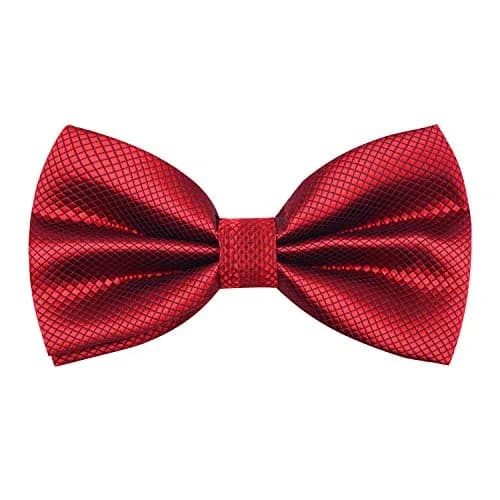 Alizeal Mens Solid Mini Squares Formal Bow Tie 12cm x 7cm Adjustable Neck 28-50cm thumbnail 1