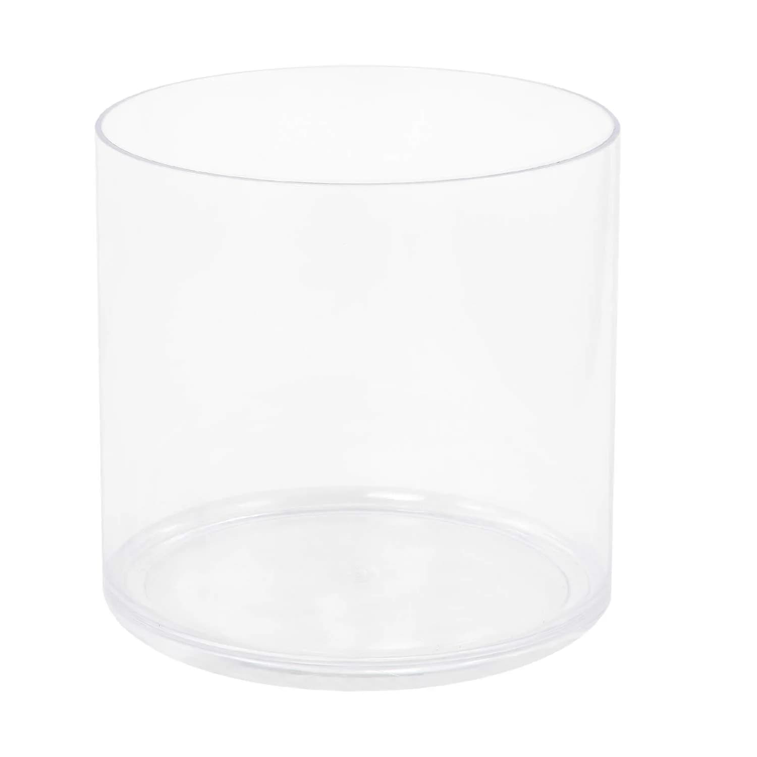 Royal Imports Acrylic Cylinder Flower Vase 5"x5" | Non-Breakable, Clear, Modern - main product image
