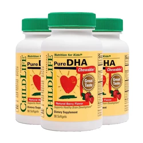 ChildLife Essentials Pure DHA for Kids, Berry, 90 Softgels (Pack of 3) | Supports Brain Growth & Focus thumbnail 1