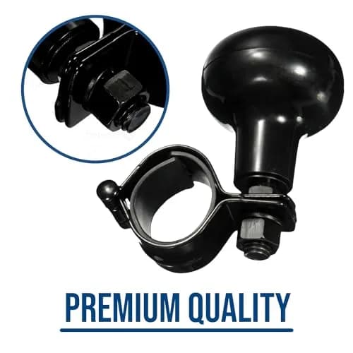 Zento Deals Black Steering Wheel Spinner in India | Universal Fit Power Handle (15 inches) thumbnail 7