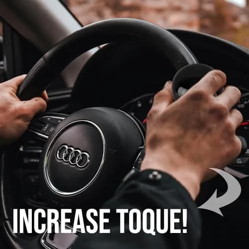 Zento Deals Black Steering Wheel Spinner in India | Universal Fit Power Handle (15 inches) thumbnail 10