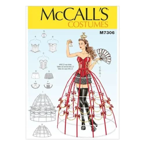 McCall's Patterns M7306 Corsets, Shorts, Collars, Hoop Skirts & Crown, A5 (6-8-10-12-14) | Sewing Pattern for Indian Consumers thumbnail 1