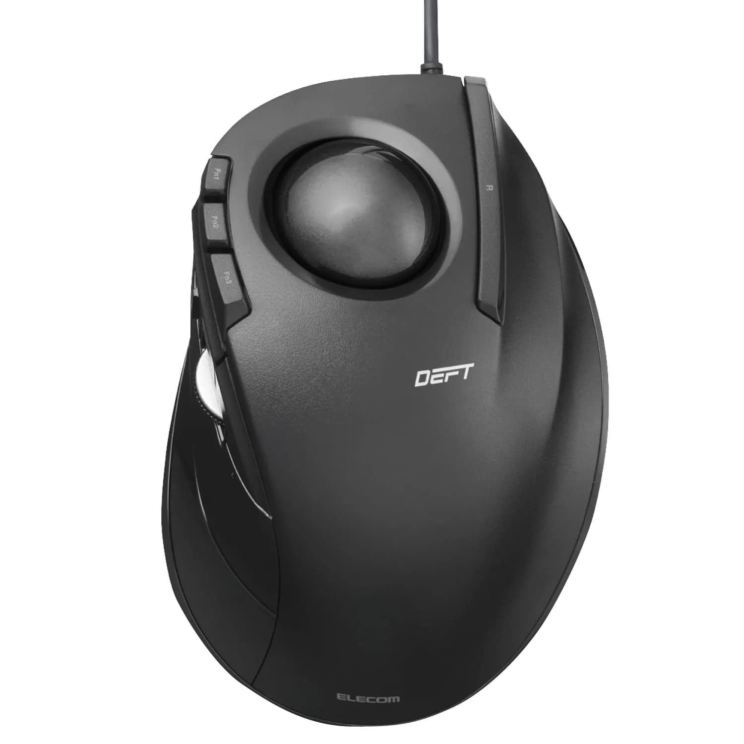 ELECOM DEFT Trackball Mouse Wired Finger Control 8-Button Function 94.7mm x 124.4mm x 47.9mm - main product image