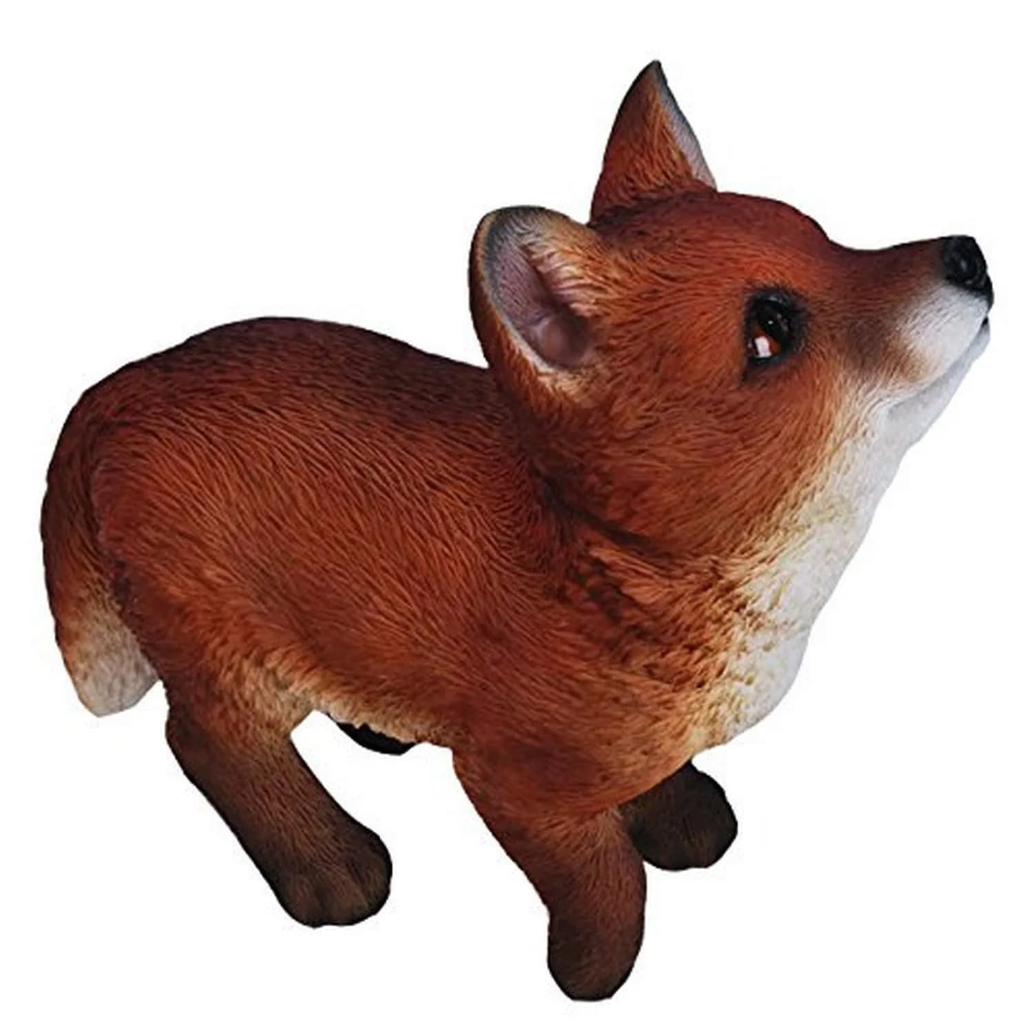 HI-LINE Standing Fox Garden Statue 8.75" | Realistic Polyresin Outdoor Decor - main product image