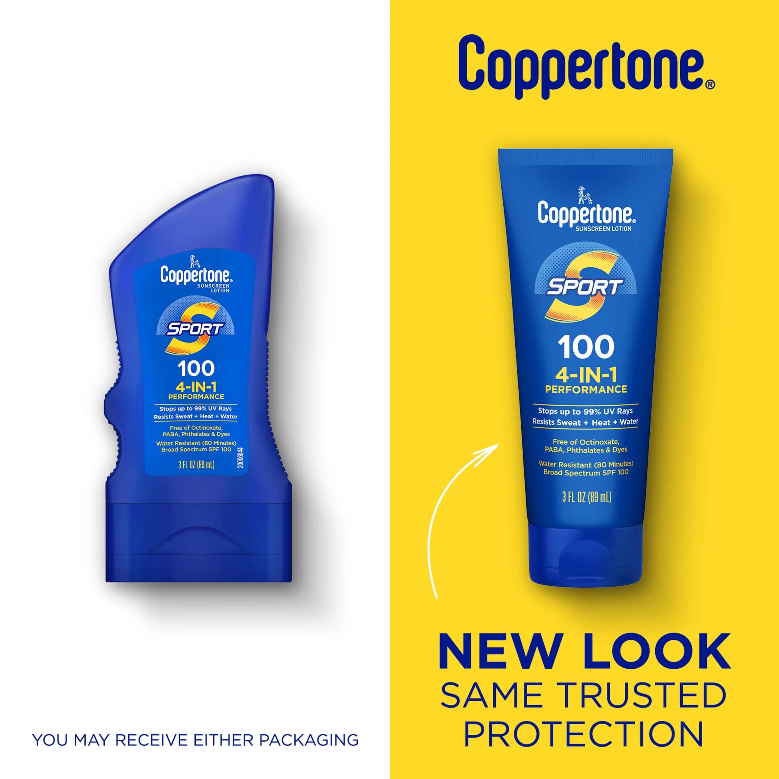Coppertone Sport Sunscreen Stick SPF 40, 156 g (5.5 oz) | Water Resistant for Face and Body — 3 Fl Oz / SPF 100