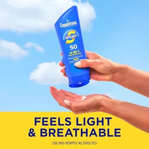 Coppertone Sport SPF 50 Sunscreen Lotion 198ml (7 Fl Oz) | Water Resistant 80 Min thumbnail 7