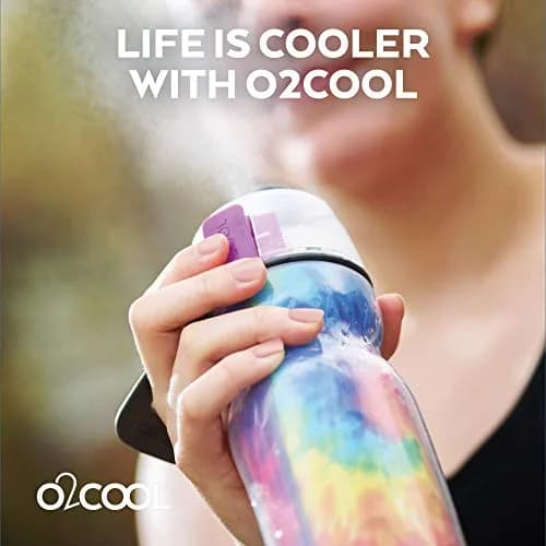 O2COOL Mist N Sip 20 oz (591 ml) Misting Reusable Sports Water Bottle Patriot | Keeps Cold 50% Longer thumbnail 8