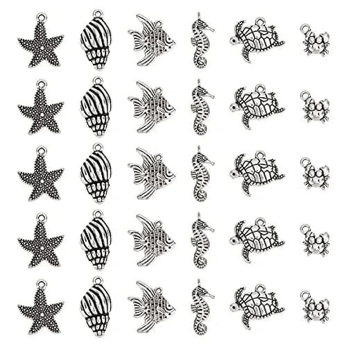 PH PandaHall Ocean Animal Charms 30pcs | Summer Sea Creatures Pendant for Jewelry thumbnail 1