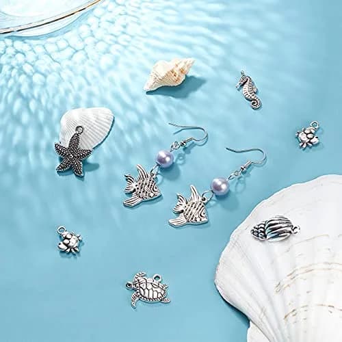 PH PandaHall Ocean Animal Charms 30pcs | Summer Sea Creatures Pendant for Jewelry thumbnail 2
