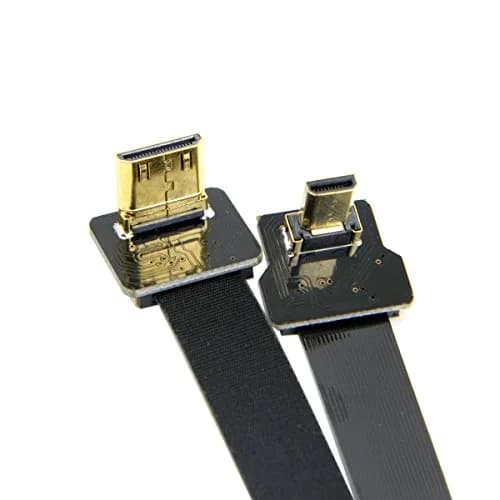cablecc 90 Degree Down Angled FPV Micro HDMI to Mini HDMI Cable 20cm for GOPRO Multicopter thumbnail 4