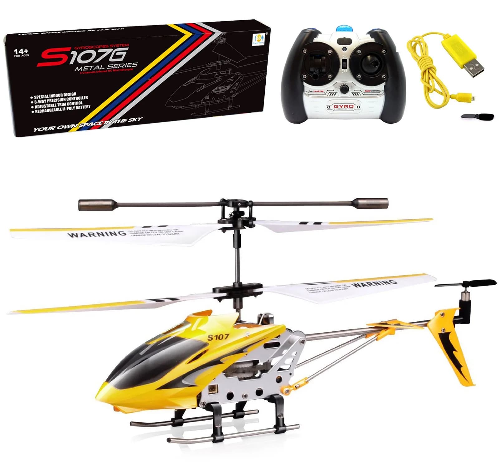 Cheerwing S107/S107G Phantom Mini RC Helicopter 42.7cm (16.8 inches) | 3-Channel with Gyro for Stable Flight