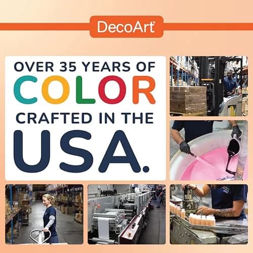 DecoArt Americana Acrylics Dazzling Metallics Paint Set 18 Colors 2 fl oz (50ml) Bottles | Non-Toxic Water-Based Craft Paint thumbnail 6