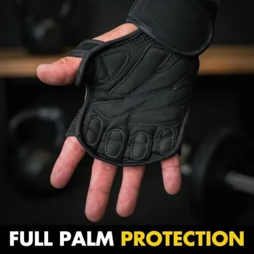 Fit Active Sports Ventilated Workout Gloves with Built-In Wrist Wraps, XS | Full Palm Protection & Wrist Support thumbnail 4