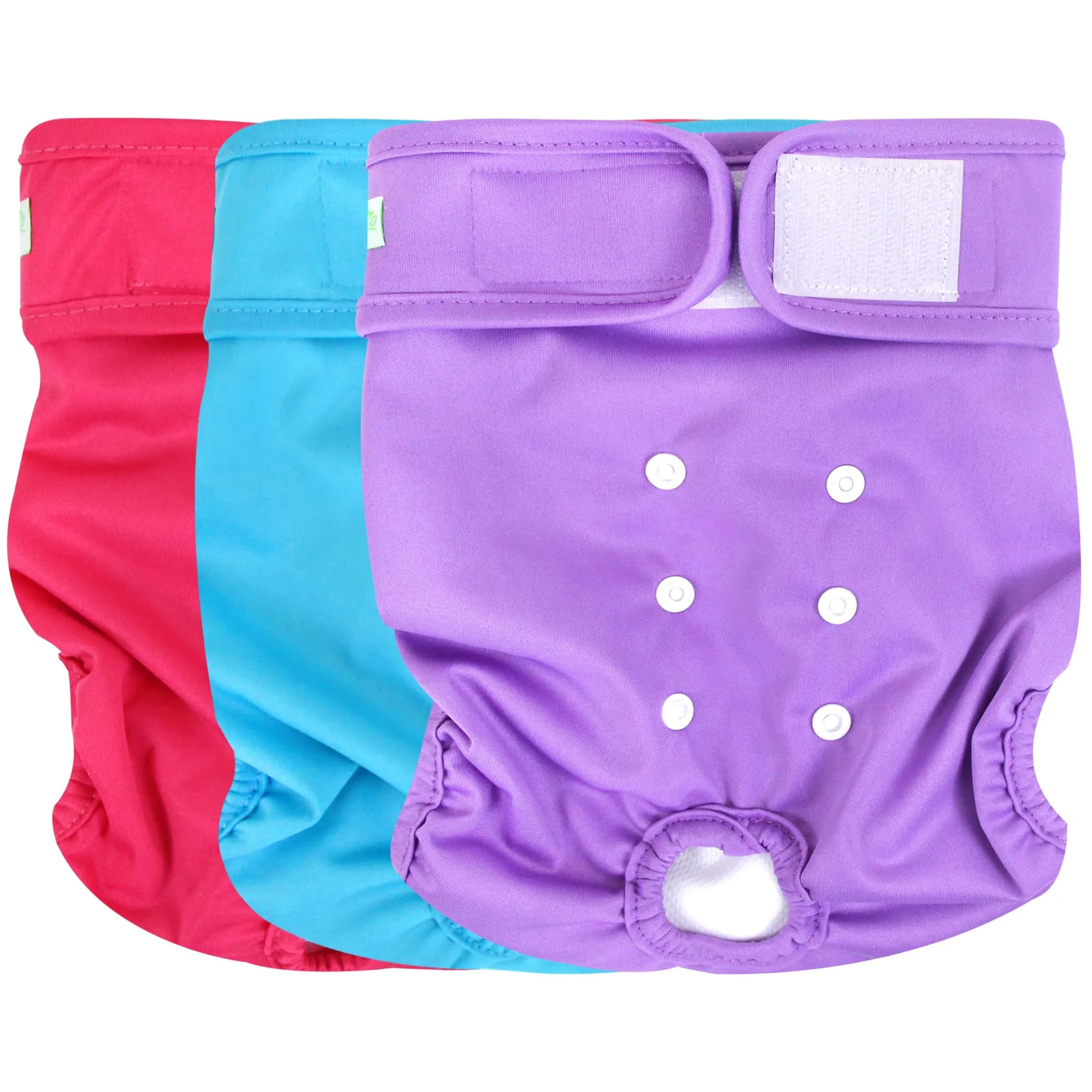wegreeco Washable Female Dog Diapers, Medium | Reusable & Leak-Free for Heat & Incontinence — Bright Color