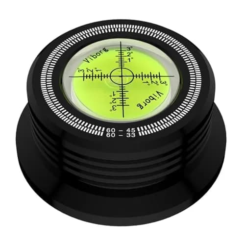 Viborg LP628B Record Weight Stabilizer with Bubble Level & Strobe Scale, 280g (9.9 oz) | Improves Vinyl Playback Clarity thumbnail 1